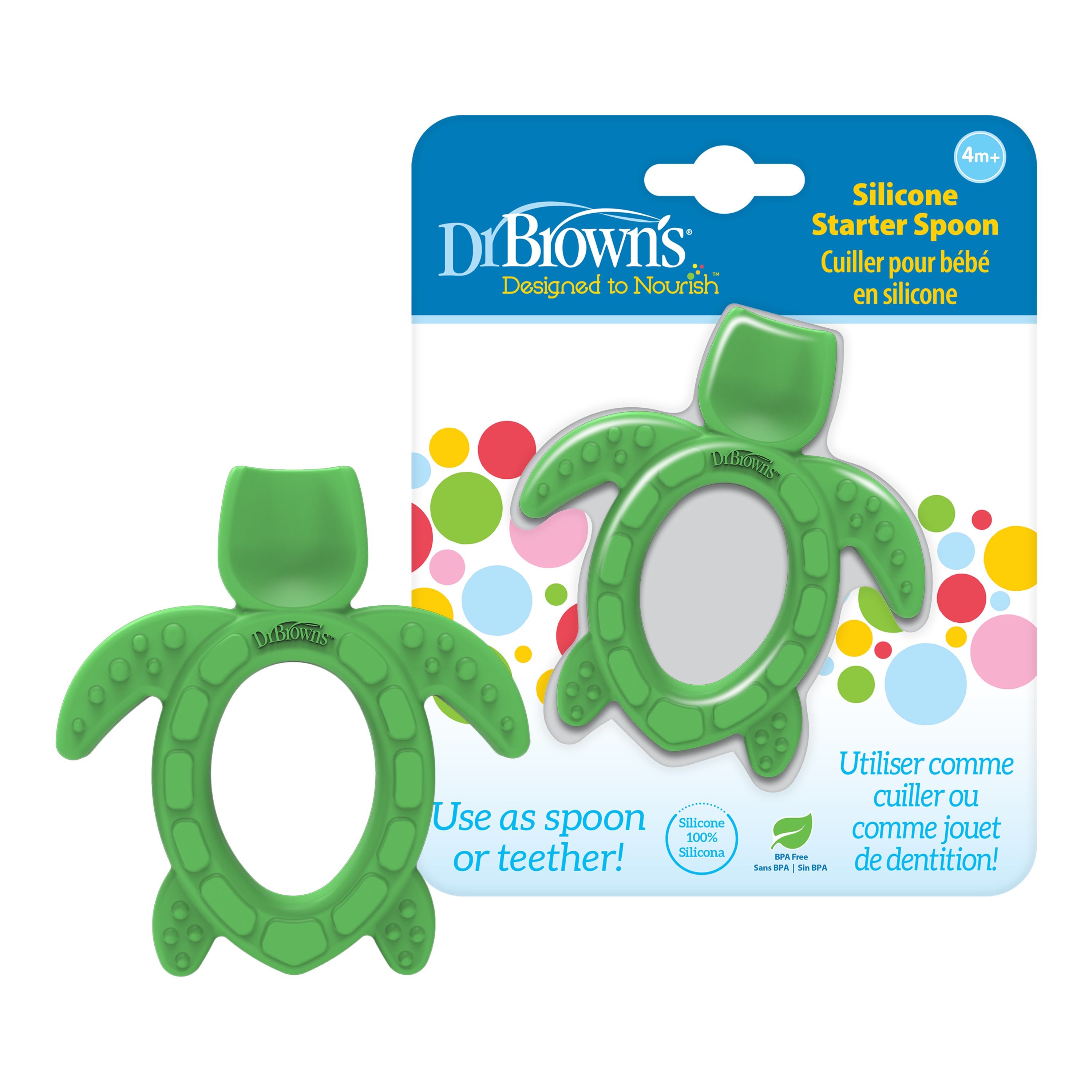 Silicone Starter Spoon, Turtle, 1-Pack